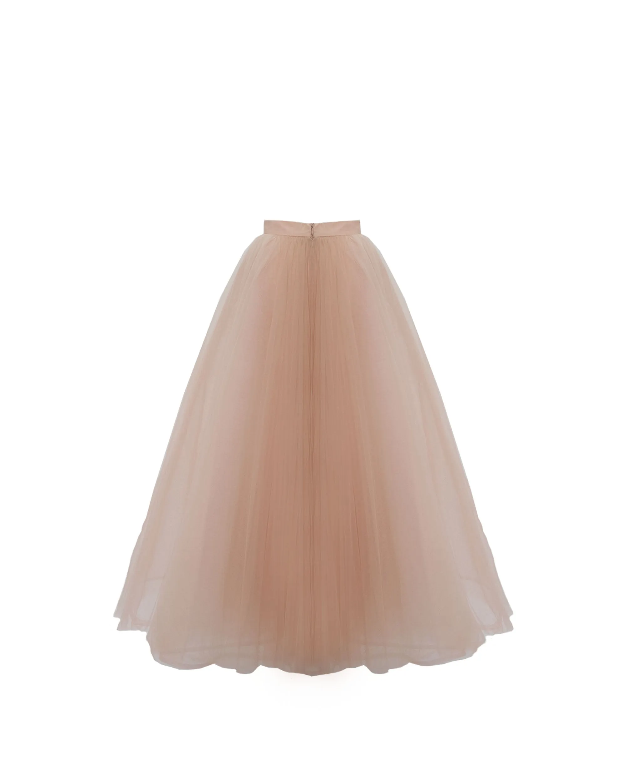 A-Cut Midi Tulle Skirt