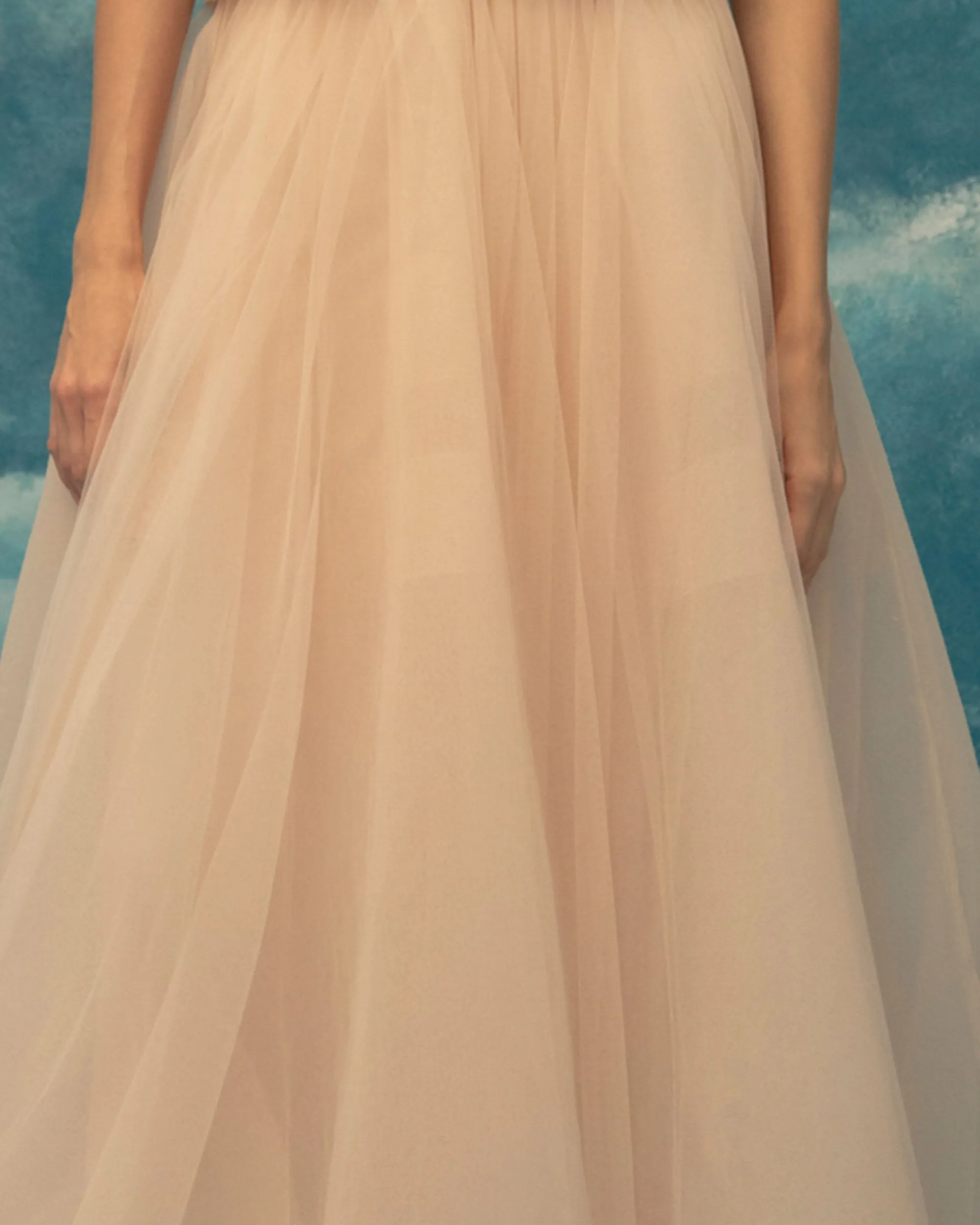 A-Cut Midi Tulle Skirt