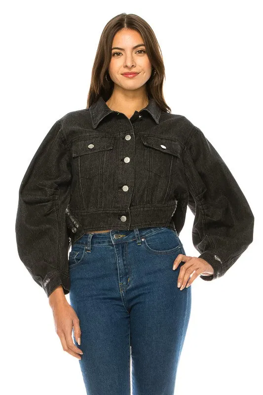 Annva Women's Washed Denim Jacket