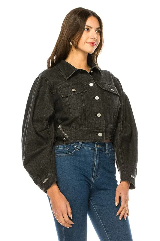 Annva Women's Washed Denim Jacket