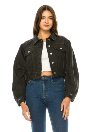 Annva Women's Washed Denim Jacket
