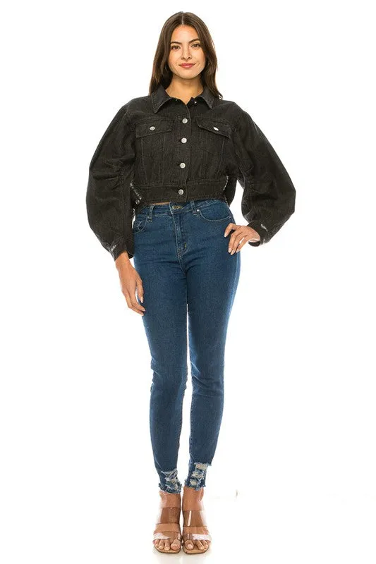 Annva Women's Washed Denim Jacket