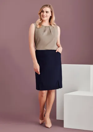 Biz Corporates 20720 Siena Ladies Pleated Straight Skirt