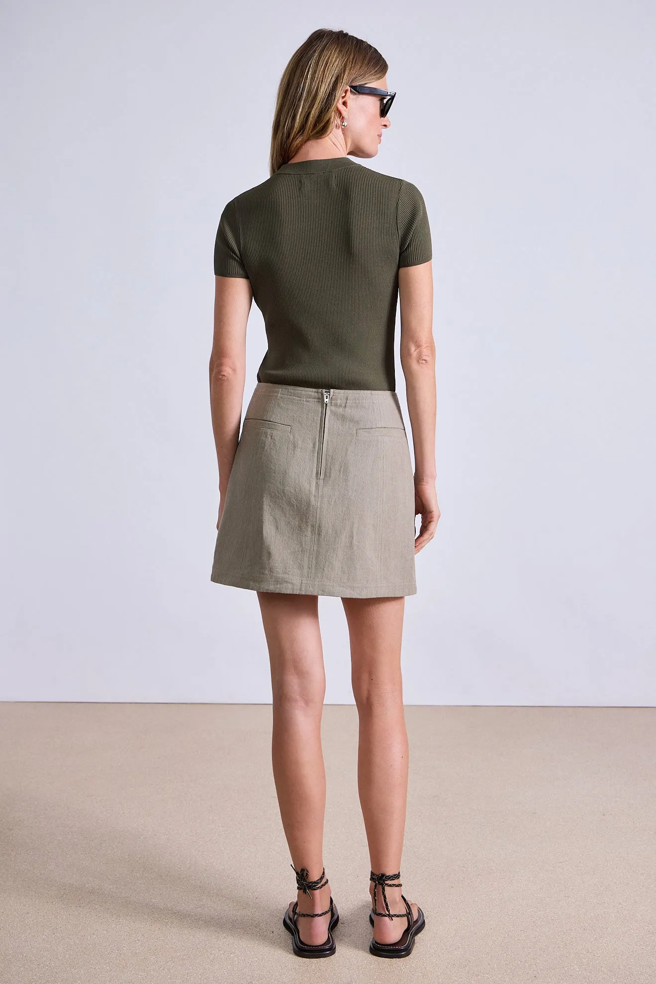 Chi Mini Skirt in Moss