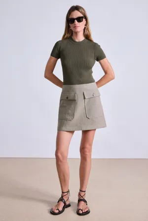Chi Mini Skirt in Moss