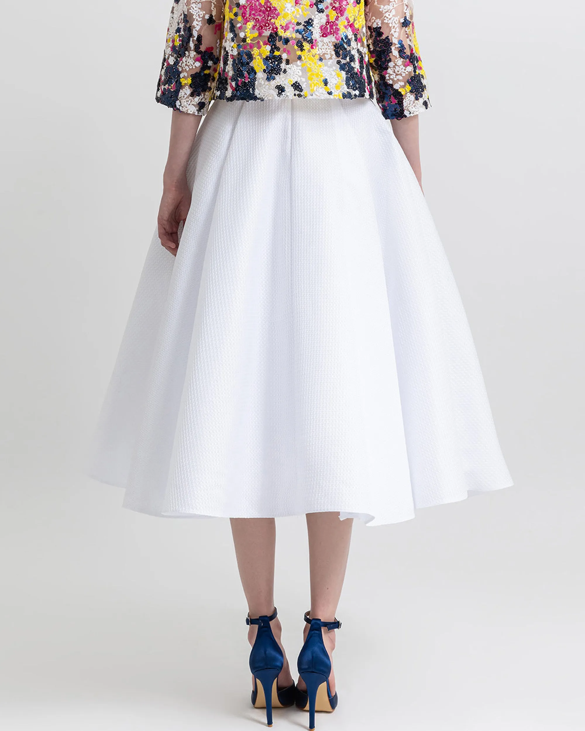 Flared White Skirt