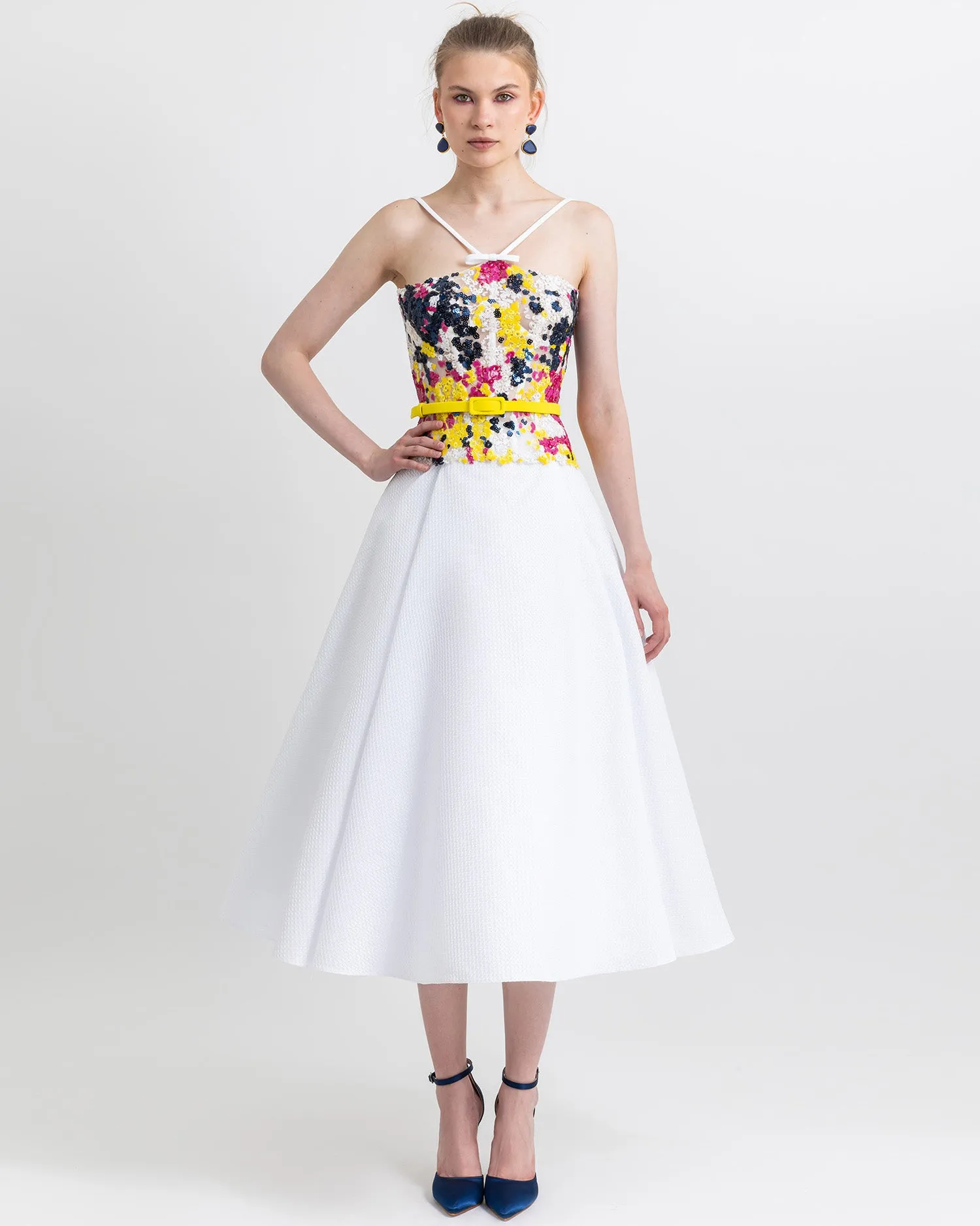 Flared White Skirt