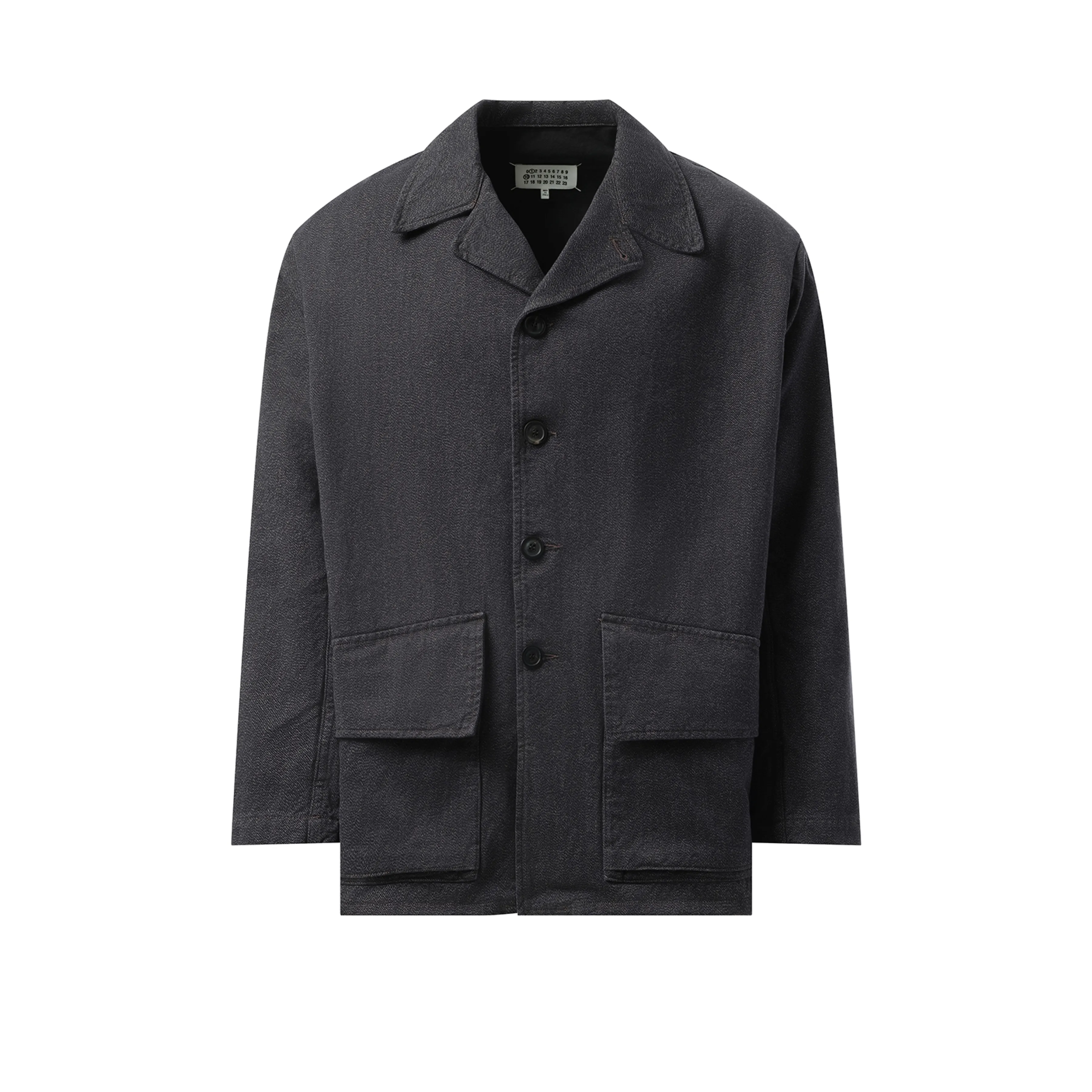 Heavy Cotton Sports Jacket in Charcoal Melange