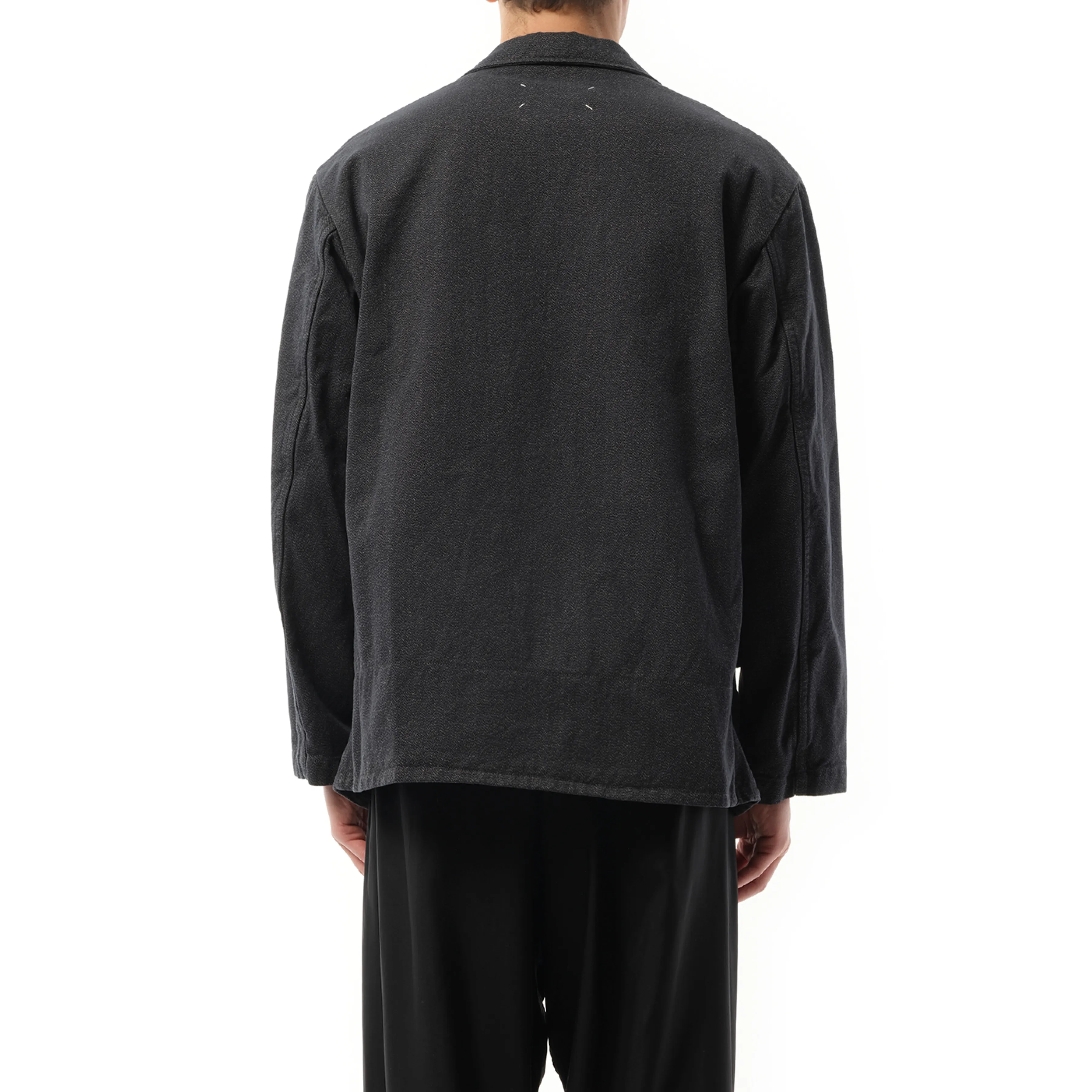 Heavy Cotton Sports Jacket in Charcoal Melange