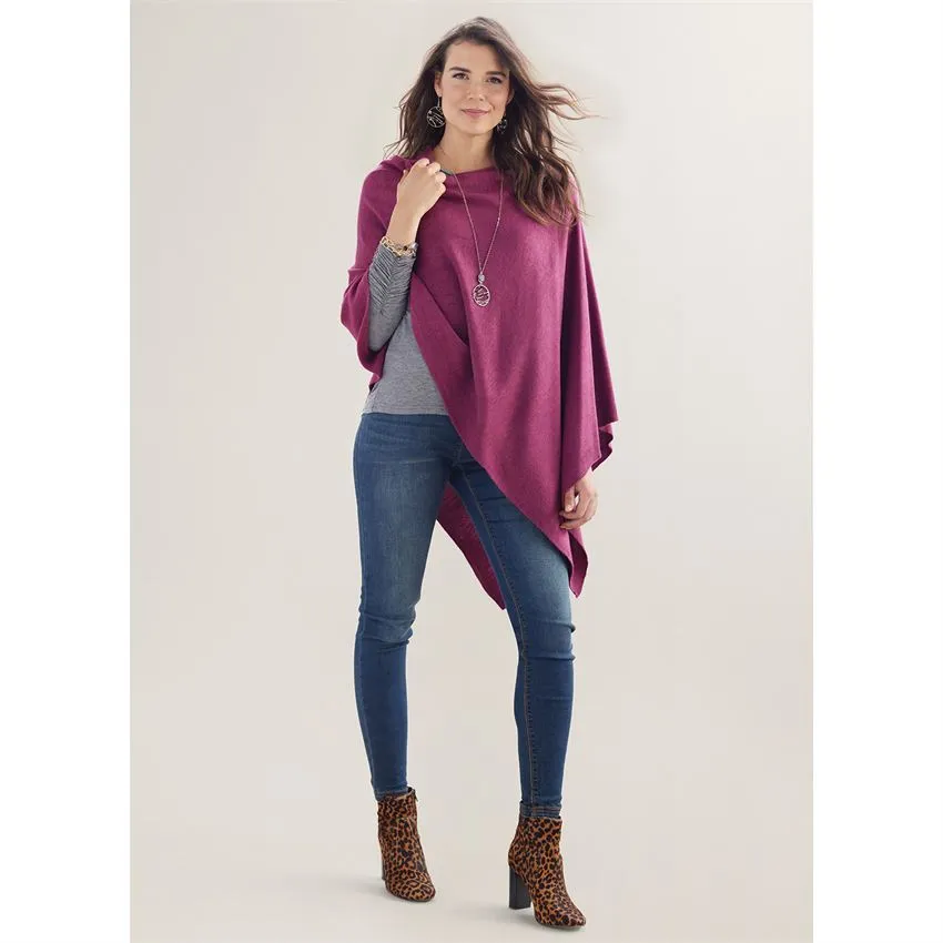 Lightweight Poncho - Raspberry