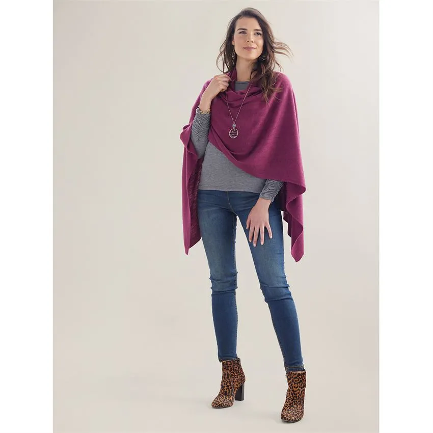 Lightweight Poncho - Raspberry