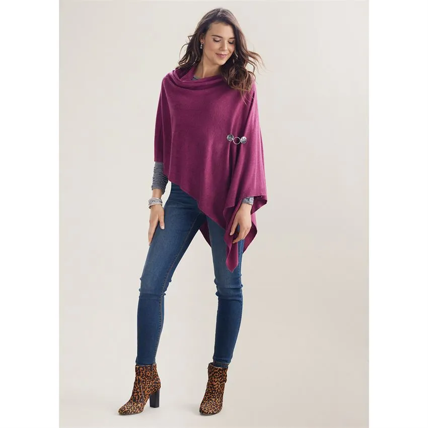 Lightweight Poncho - Raspberry
