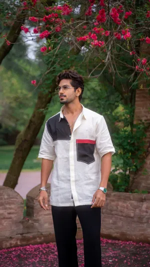 Metro Code  Pure Linen Designer Shirt