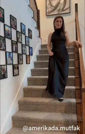 Satin High Neck Fluted Hem Bridesmaid Maxi Dress